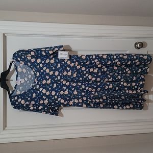 Floral Lularoe "Nicole" dress NWT